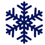 Icono de copo de nieve azul que enlaza a la sección 'Nuestras Aplicaciones' sobre tratamiento de frío para recuperación muscular.