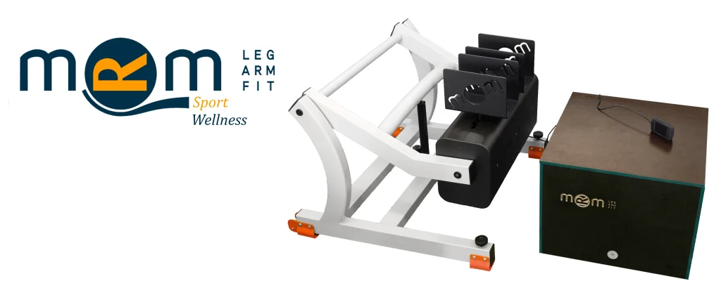 Equipo MRM Leg Arm Fit diseñado para aplicaciones fisioterapéuticas de masaje profundo y personalizado en piernas y brazos.